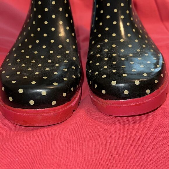CAPELLI NEW YORK wellies train boots. Size 6. Navy w/polka dots. - Picture 5 of 5